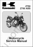 Kawasaki Z750, Z750 ABS (ZR750 L7F & M7F) 2007, Motorcycle Service Manual, PDF
