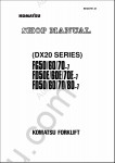 Komatsu ForkLift Truck FG50/60/70-7, FD50E/60E/70E-7, FD50/60/70/80-7 (DX20 SERIES) shop manual for KOMATSU FORKLIFT TRUCKS DX20 SERIES - FG50/60/70-7, FD50E/60E/70E-7, FD50/60/70/80-7