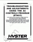Hyster Class 2 Electric Motor Narrow Aisle Trucks Repair Manuals forklifts service manuals in PDF