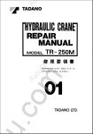 Tadano Rough Terrain Crane TR-250M-3 workshop manuals for Tadano Hydraulic Crane TR-250M-3